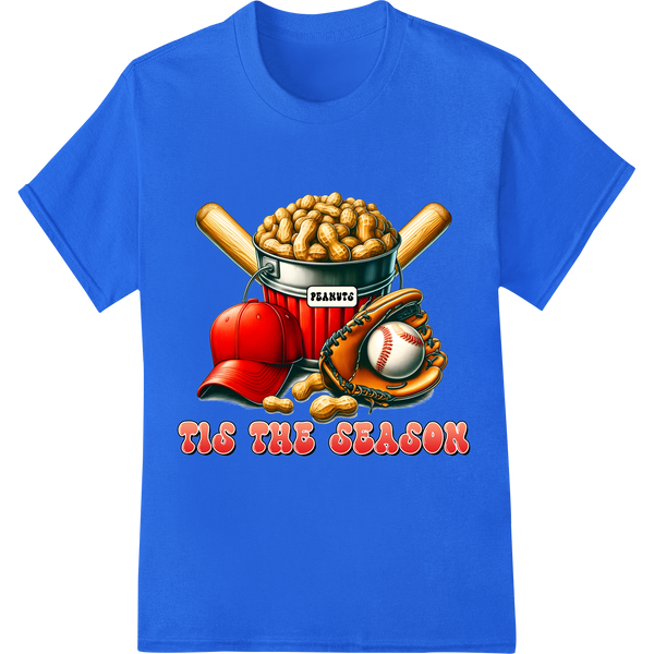 Baseball Fever: Gear Up for the Season with Vivid DTF Print on blue shirt - SUPERDTF-DTF Prints-DTF Transfers-Custom DTF Prints