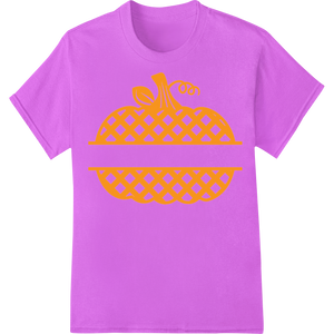 Spooky Pumpkin Lattice Halloween DTF Print Heat Transfer enhanced with professional apparel decoration