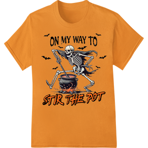 Unique bulk t-shirt printing for Stir Up Halloween Fun with Skeleton Chef DTF Transfer