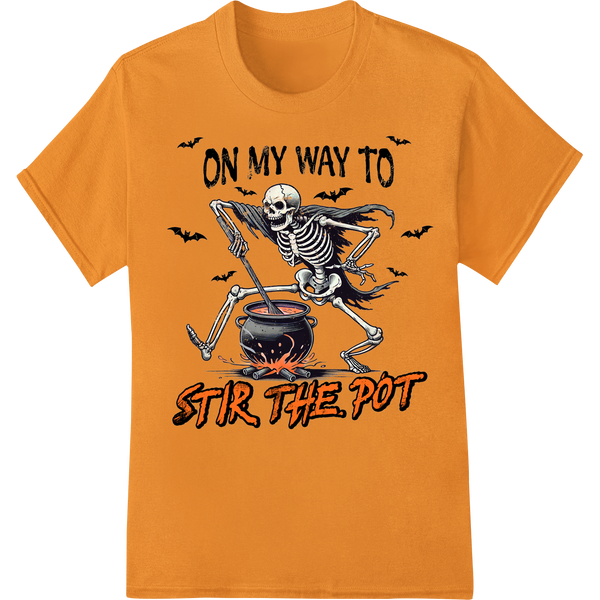 Unique bulk t-shirt printing for Stir Up Halloween Fun with Skeleton Chef DTF Transfer