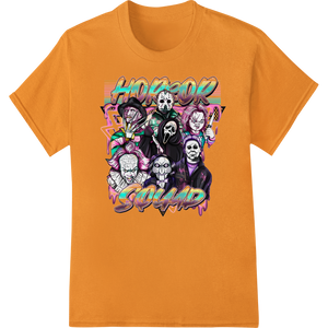 Unique custom t-shirts for Terrifying Horror Squad Neon Halloween Heat Transfer