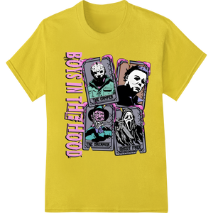 Premium quality bulk t-shirt printing on Iconic Horror Trio: The Puppet, The Dreamer, Ghost Face