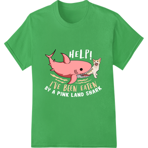 Playful Pink Shark Pun - I've Bien Eaten Funny Food Graphic - High-quality DTF printing experts