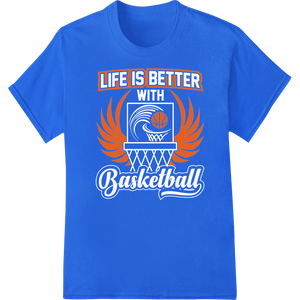 Innovative DTF transfers design on Soar to New Heights: Bold Basketball Wings DTF Transfer