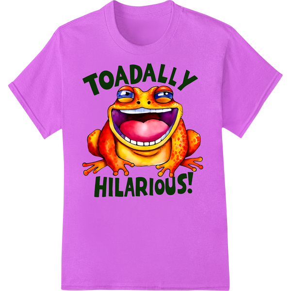 Toadally Hilarious Frog DTF Print - Funny Animal Transfer on purple shirt - SUPERDTF-DTF Prints-DTF Transfers-Custom DTF Prints