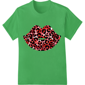 Fierce Leopard Print Pattern - Bold Red & Black Design - High-quality custom garment printing