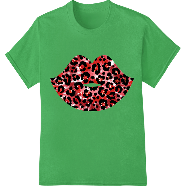 Fierce Leopard Print Pattern - Bold Red & Black Design - High-quality custom garment printing