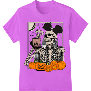 Wicked Skeleton and Pumpkins Halloween Heat Transfer made with premium DTF heat transfers