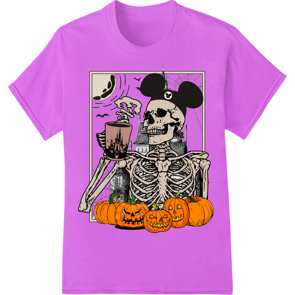 Wicked Skeleton and Pumpkins Halloween Heat Transfer made with premium DTF heat transfers