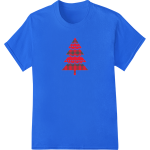 Unique custom DTF designs for Modern Red Geometric Christmas Tree DTF Print Transfer