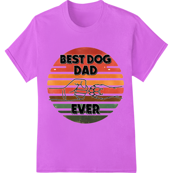 Celebrate the Best Dog Dad Ever this Father's Day on purple shirt - SUPERDTF-DTF Prints-DTF Transfers-Custom DTF Prints