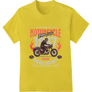 Personalized custom garment printing design for Vintage NYC Motorcycle Road Spirit - Ride Forever