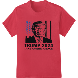 Bold Trump 2024 Portrait | Patriotic Heat Transfer Print made with premium DTF printing technology