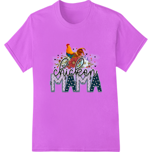 Unique bulk t-shirt printing for Colorful 'Chicken Mama' Rooster DTF Print Heat Transfer