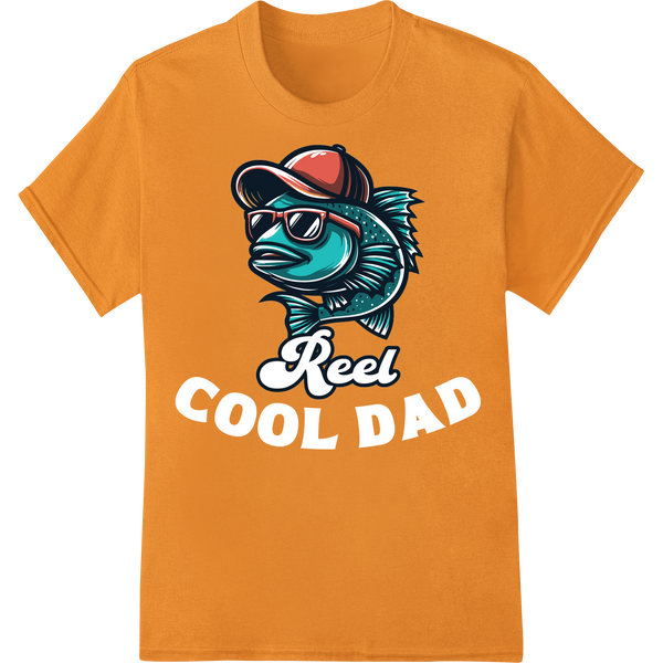 Reel Cool Fisherman DTF Print Heat Transfer | Eye-Catching on orange shirt - SUPERDTF-DTF Prints-DTF Transfers-Custom DTF Prints