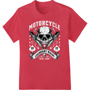 Personalized DTF technology design for Legendary Riders: Rebel Skull Motorcycle Gang DTF Print