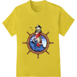 Vibrant DTF prints print on Majestic Lighthouse: Nautical Storm Print by Super DTF