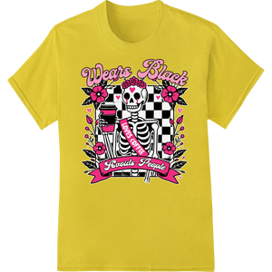 Punk Rock Valentine: Bold Skeleton Print with Flowers made with premium custom merchandise