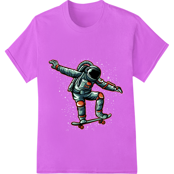 Cosmic Skater: Astronaut Shredding Space on Skateboard - High-quality t shirt prints