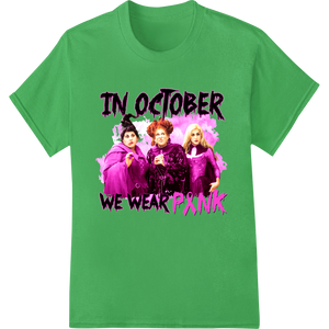 Innovative print on demand design on Witches Wear Pink This October - Halloween DTF Print