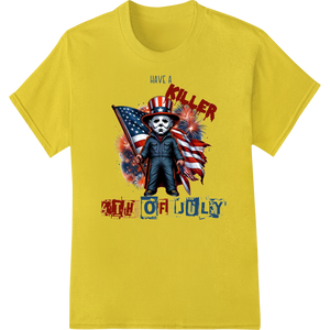 Cutting-edge apparel decoration featured on Killer 4th of July: Sinister Patriotic DTF Print Transfer