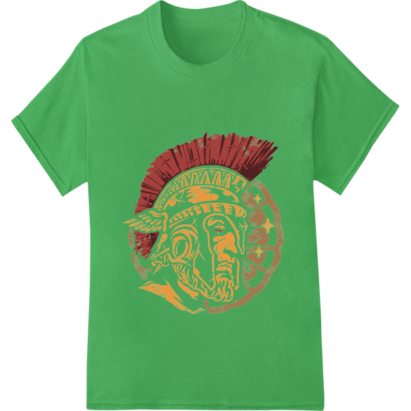 Unique garment printing for Bold Spartan Helmet Thanksgiving DTF Print Heat Transfer