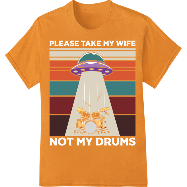 Otherworldly Musician DTF Print: Beam with Creativity on orange shirt - SUPERDTF-DTF Prints-DTF Transfers-Custom DTF Prints