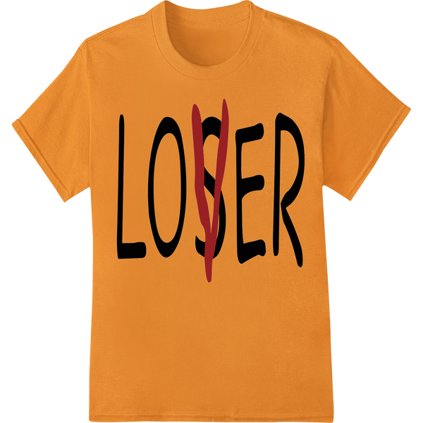 Edgy 'LOSER' Halloween DTF Print Heat Transfer enhanced with professional t shirt prints