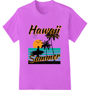 Hawaii Summer Sunset Silhouette DTF Print Heat Transfer showcasing advanced DTF technology technology