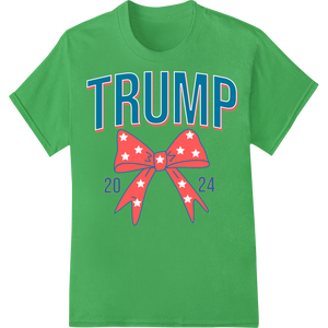 Expert high-quality t-shirt printing craftsmanship on Trump 2024 Patriotic Bow Tie DTF Print Heat Transfer