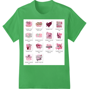 Vibrant high-quality t-shirt printing print on Heartfelt Valentine's Phrases - Super DTF Print Transfers