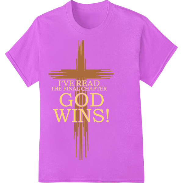 Celebrate Faith: Powerful Christian DTF Heat Transfer on purple shirt - SUPERDTF-DTF Prints-DTF Transfers-Custom DTF Prints