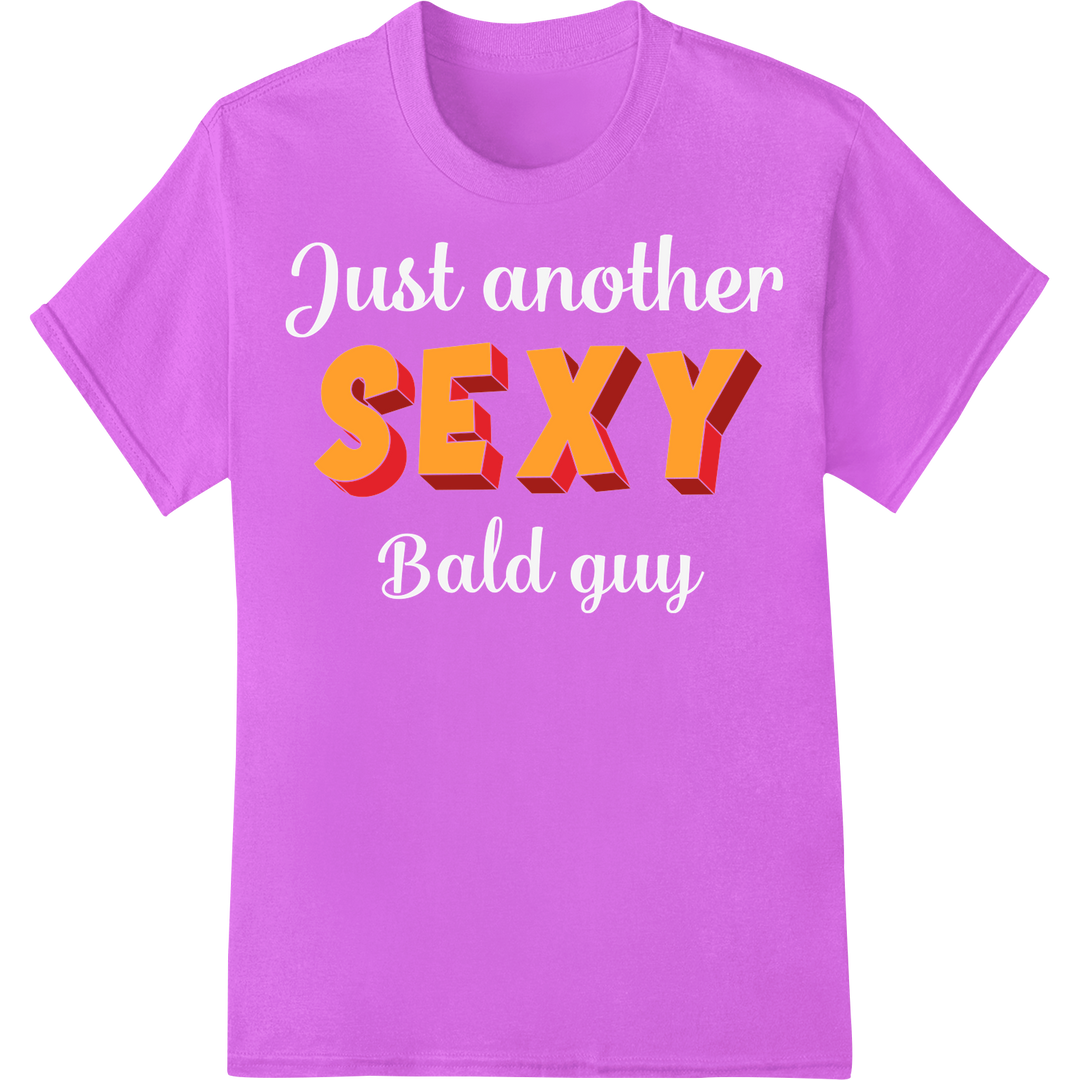 Bold 'SEXY' DTF Heat Transfer for Barbers & Stylists on purple shirt - SUPERDTF-DTF Prints-DTF Transfers-Custom DTF Prints