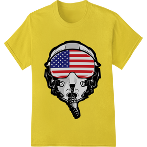 Patriotic Fighter Pilot Helmet with American Flag - High-quality DTF print shop