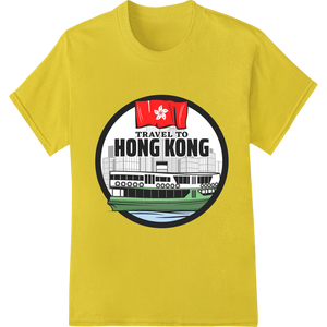 Personalized high-quality t-shirt printing design for Discover Hong Kong: Bold Travel-Inspired DTF Print Design