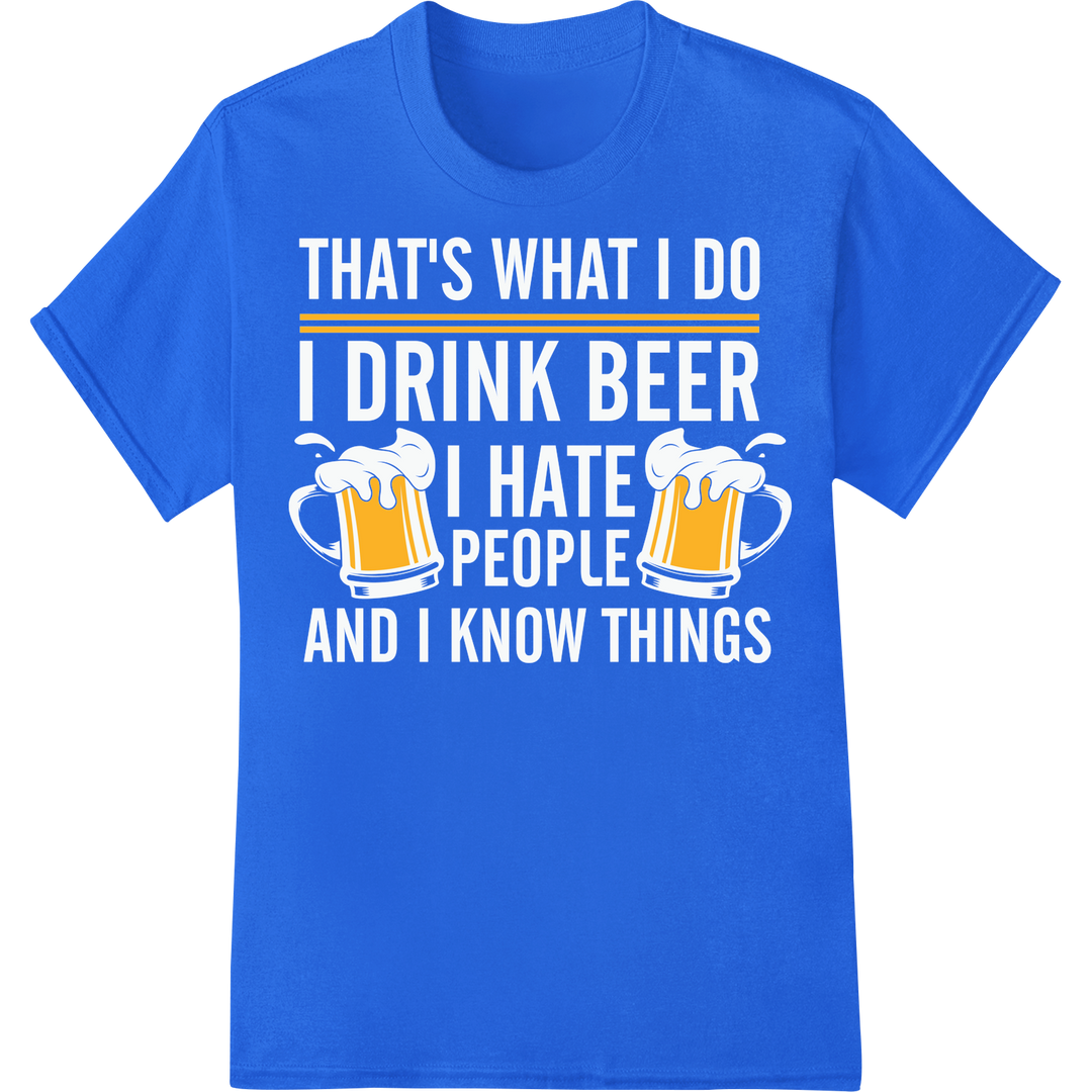 Raise a Toast: Festive Oktoberfest Beer Mug DTF Print on blue shirt - SUPERDTF-DTF Prints-DTF Transfers-Custom DTF Prints