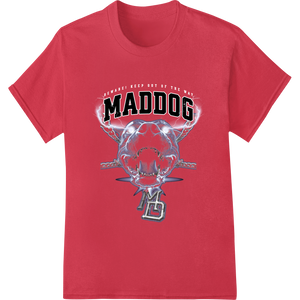 Fierce Mad Dog Skull Graphic DTF Print Heat Transfer featuring professional apparel decoration