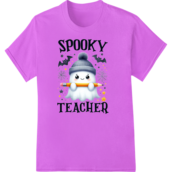 Spook-tacular Teacher Halloween DTF Print Heat Transfer on purple shirt - SUPERDTF-DTF Prints-DTF Transfers-Custom DTF Prints