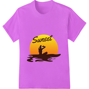 Cutting-edge customized apparel featured on Serene Sunset Silhouette - DTF Print Heat Transfer