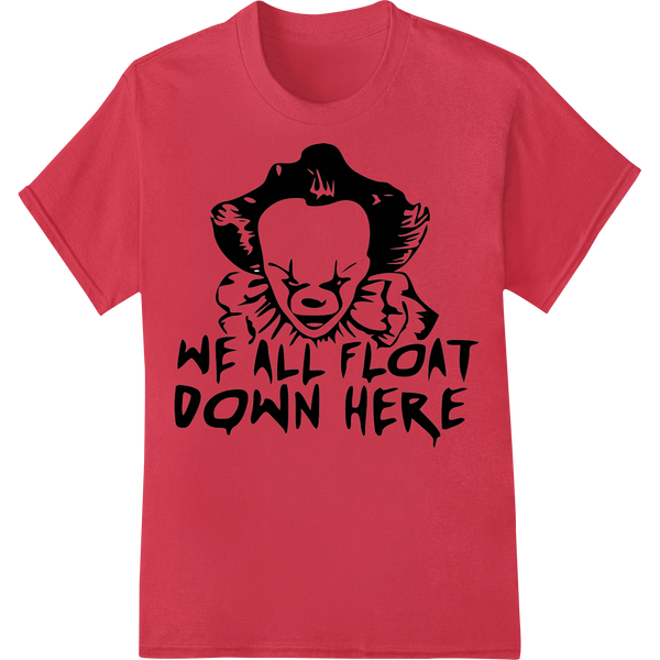 Pennywise's Chilling Grin: IT-Inspired DTF Print Design on red shirt - SUPERDTF-DTF Prints-DTF Transfers-Custom DTF Prints