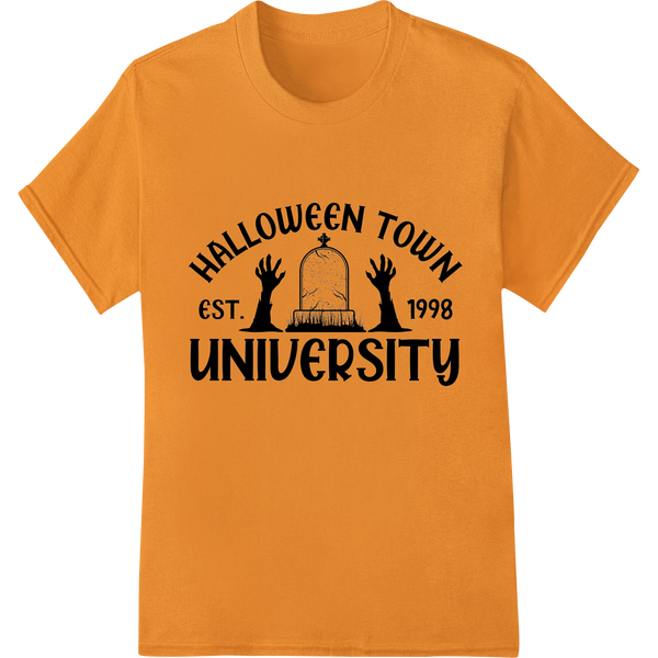 Expert dtf printer craftsmanship on Halloween Town University 1998 - Spooky DTF Print Design