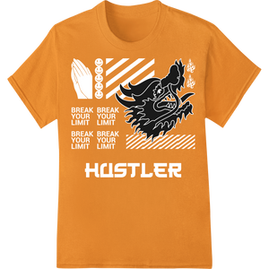 Durable DTF printing technology applied to Fierce Wolf Silhouette Heat Transfer Design for Custom Apparel