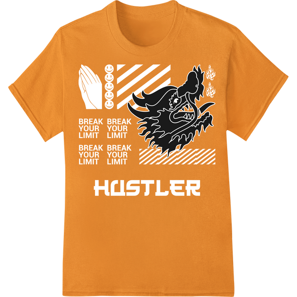 Durable DTF printing technology applied to Fierce Wolf Silhouette Heat Transfer Design for Custom Apparel