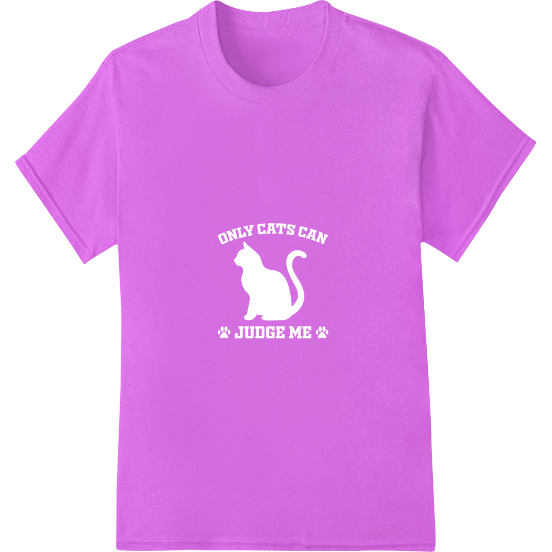 Adorable Cat Mom DTF Print Heat Transfer - Purrfect Gift! on purple shirt - SUPERDTF-DTF Prints-DTF Transfers-Custom DTF Prints