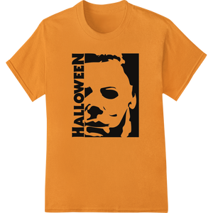 Expert custom t-shirts craftsmanship on Terrifying Michael Myers Silhouette Heat Transfer Print