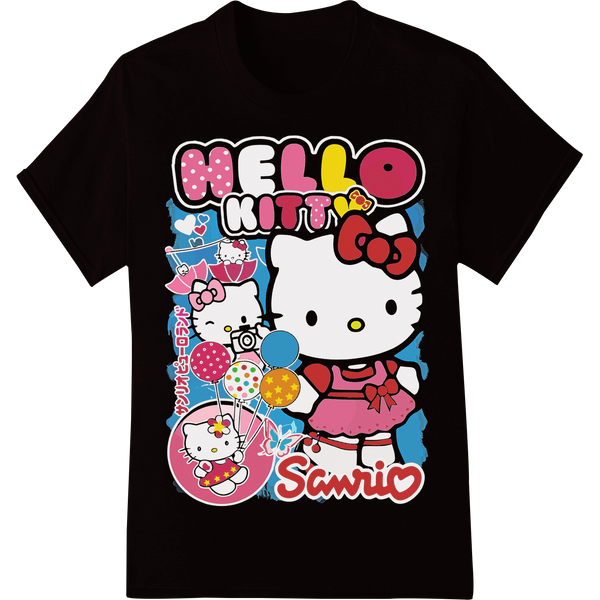 Cute Sanrio Kawaii Characters Heat Transfer Print on black shirt - SUPERDTF-DTF Prints-DTF Transfers-Custom DTF Prints