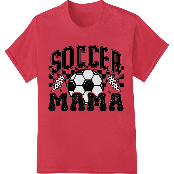 Bold Soccer Mama | DTF Print Heat Transfer | Super DTF on red shirt - SUPERDTF-DTF Prints-DTF Transfers-Custom DTF Prints