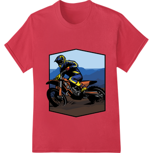 Motocross Madness: High-Speed Dirt Bike Racing Artwork enhanced with professional DTF technology