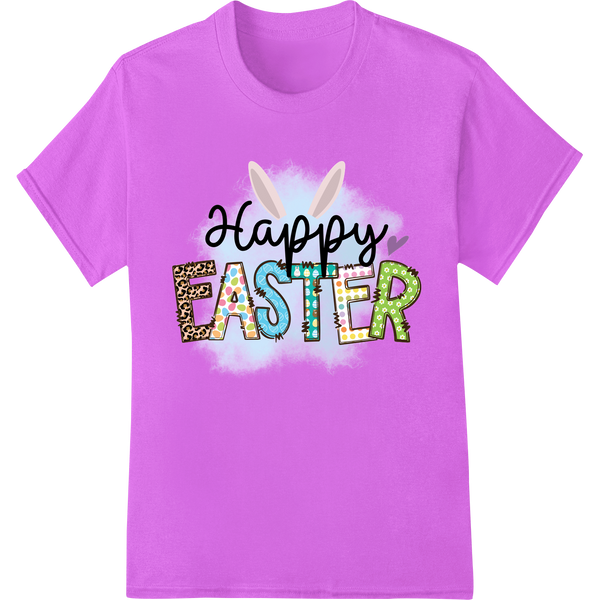 Expert durable print transfers craftsmanship on Colorful 'Happy EASTER' Design for DTF Transfers & Prints