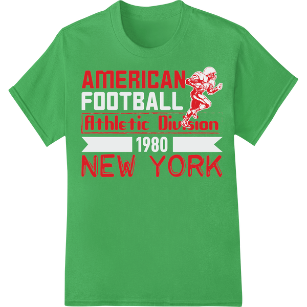 Bold American Football NY Pride DTF Print Heat Transfer on green shirt - SUPERDTF-DTF Prints-DTF Transfers-Custom DTF Prints